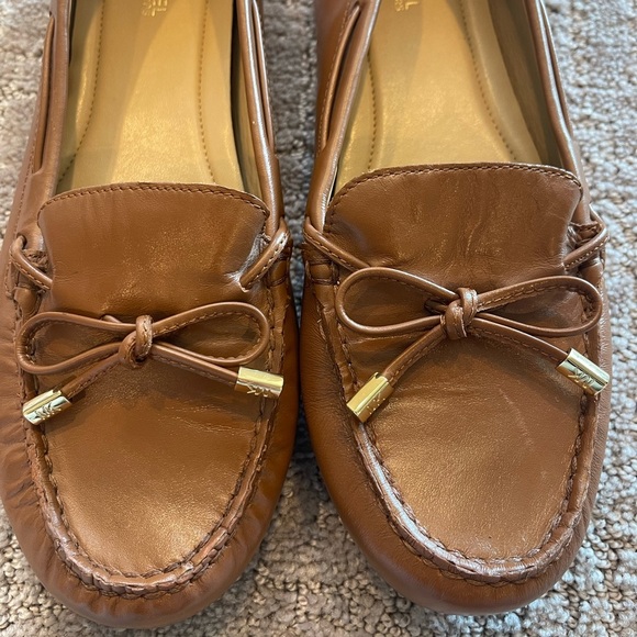 Michael Kors Brown Leather Sutton Moccasin/ Loafers, Comfort, Gold Accents, 9.5M - Picture 14 of 15